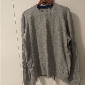 Ted Baker Gray Quilted Crewneck Sweater